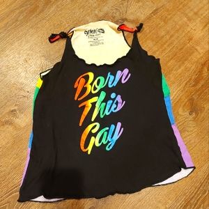Born This Gay Rainbow Tank from Spencer's Size Medium